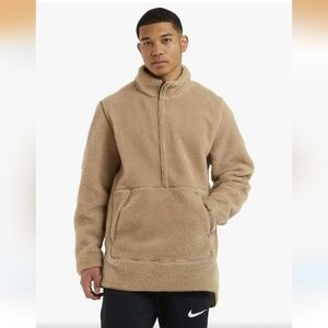 Nike Men’s Yoga Sherpa Pullover Sweatshirt, Khaki Sz MED  NWT